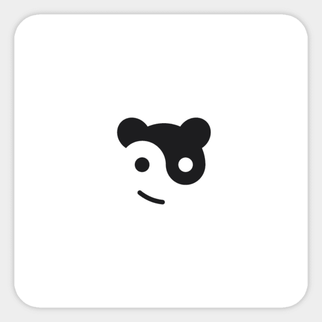 yin yang panda Sticker by PREMIUMSHOP